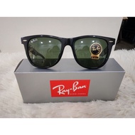 Original RB 2140 wayfarer Black frame with G-15 Green saiz 54