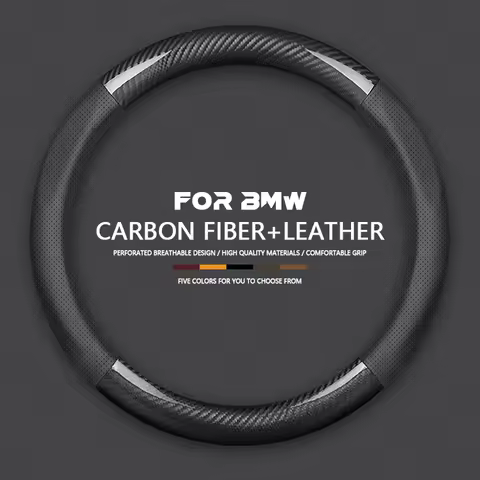 Anti-slip Leather Steering Wheel Cover for BMW 1 3 4 5 7 Series E46 E39 E60 E90 E91 E36 E87 F10 F20 