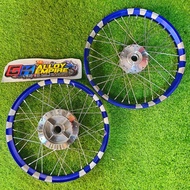 💥💥RIM ALLOY THUNDER BIRU 17 x 1.40 + HUB CHROME + LIDI CHROM PNP WAVE125 💥💥
