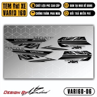 Decal Rời Dán Xe Vario 160 2023 | VAR160-06 | Team Tem Hình Dán Xe Máy Chống Thấm Nước Chống Xước