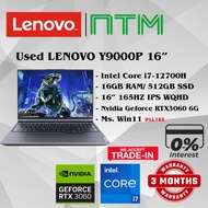 #LL182 USED LENOVO LEGION Gaming Laptop Y9000P intel i7-12700H 16GB 512GB SSD NVIDIA RTX3060 RTX 306