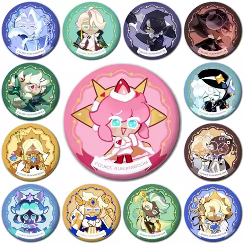 58mm Game Cookie Run Kingdom Ice Queen Moonlight Cosplay Costumes SPTE Tin Plated Pin Badge Accessor