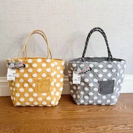 Polka Dot Climbing Handbag Handbag Brooch 211 Japanese Shopping Cat Lunch Box Bag Woolen Commuter Ba