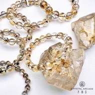 巴基斯坦黃泥骸骨閃靈鑽手串Skeletal Herkimer Diamond Bracelet