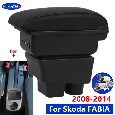 For Skoda FABIA Armrest box For Skoda Fabia II 2 Car Armrest 2008-2014 Storage box Dedicated Retrofi