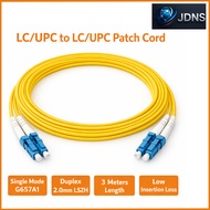 LCLC Patch cord/Fiber Optics cable 3meters Duplex 2.0mm thick G657A1