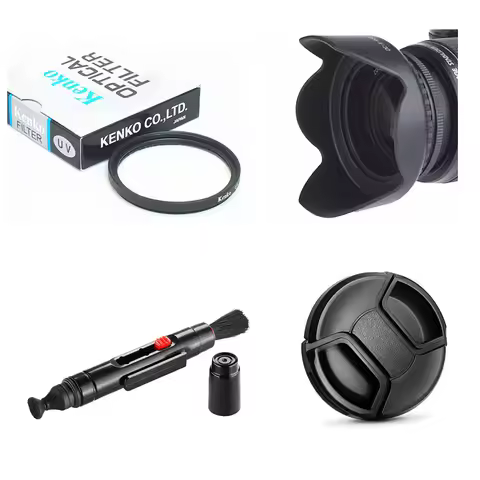 49mm UV Filter Lens Hood Cap + Cleaning Pen for Panasonic HC-V750 HC-V760 HC-V770 HC-V777 V750 V760 