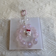 Sanrio Hello Kitty Cute Bead Keychain Handphone Charm Strap