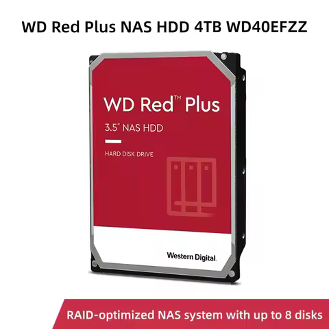 Brand New WD Red Plus 4TB HDD Nas Internal Hard Drive Disk 3.5" WD40EFZZ 5400RPM SATA 6Gb/s Harddisk