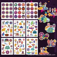 New Arrivals Happy Diwali Lights DIY Stickers Deepavali Candle Cartoon Sticker Boys Girls Gift