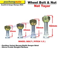 Skru Nat Tayar Wheel Bolt And Nut For Perodua Kancil Kenari Kelisa Viva Kembara Rusa Myvi Alza