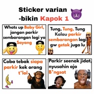 Funny waterproof don't parking warning Sticker.