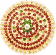 Pmw - Multi Stone Kempu Rakodi - Kuchipudi, Bharatanatyam hair jewellery in kemp stone - Pack of 1