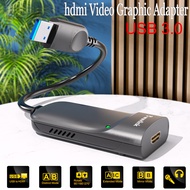 Wavlink อะแดปเตอร์ USB 3.0เป็น HDMI และการ์ดวิดีโอภายนอกพร้อมพอร์ตเสียงสำหรับจอภาพหลายเครื่องความละเ