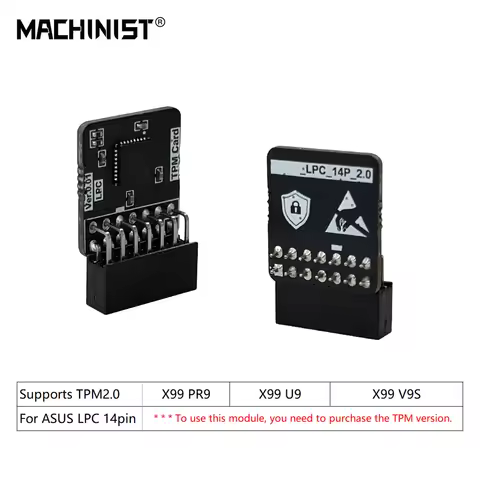 MACHINIST X99 Motherboard TPM2.0 Module For ASUS LPC 14pin Interface Supports X99 PR9/X99 U9/X99 V9S