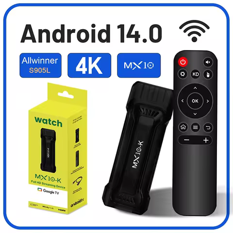 4K Stick TV MX10-K 4GB OS 10 Smart ATV BT5.0 Media Player HDMI 1.4 Dual WiFi 2.4G/5.0G TV Box Androi