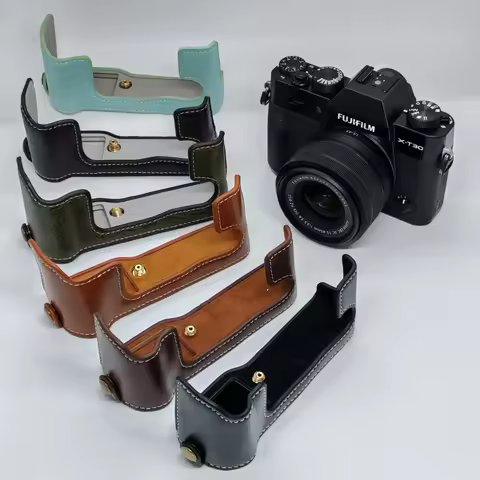 XT30II Camera Case PU Leather Half Body Cover for Fujifilm X-T30 Mark II Fuji XT30 X-T30 II XT10 XT2