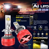 AI LED bulbs car motocycle headlight auto led fog lamp 2pcs custom color 150W  H4 H1 H7 H11 9005 900