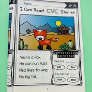 I can read CVC Stories English Phonics Reading Book Preschool Kindergarten English Stories Short Pas