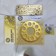 AR Sprocket Chain Set 15-47 or 14-47 Gold Steel Yamaha Sniper 155 150 TFX 150 R15 v2 FZ16 FZi