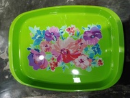 Nampan calista termurah/Tempat Saji / Baki Segi Panjang / Nampan Plastik motif Bunga