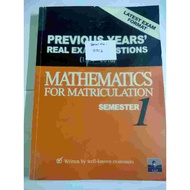 [Second Hand Book] Sap Malaysia STPM Mathematics For Matriculation - Semester 1