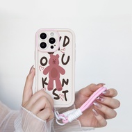 Girl Letter Bear Soft Casing Realme Note 60 60X C61 C63 C67 C75 C75X Narzo 20 30A 50A Prime C11 C20 