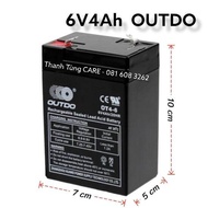 [Chính hãng 6V] Ắc Quy Xe Điện Trẻ Em 6V7Ah chính hãng OUTDO | Pin 6v Oto Xe máy điện | Khỏe-Dòng xả