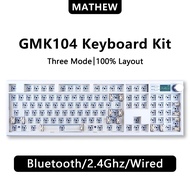 ZUOYA GMK104 3mode Mechanical Keyboard Kit with Screen&Knob VIA Programmable Hot Swappable Gasket Cu