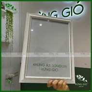 A3 WHITE frame (to fit 30x42cm certificate of merit), real photo, certificate frame