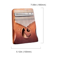 Kalimba คีย์บอร์ดไม้อัดเนื้อแข็งเปียโน Kalimba Thumb มืออาชีพ17คีย์,เครื่องดนตรีนิ้วมือเปียโนของขวัญวันคริสต์มาส