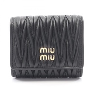 【二手】Miu Miu 三折錢包 MATELASSE MIU 5MH033AFPPF0002 真皮三折錢包 女士 全新