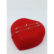 Nori anklet + 7m. tears / genuine silver anklet 925 gold plated / fashion anklet