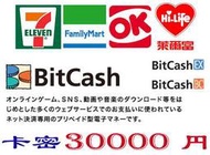 10分鐘發卡密 超商現貨日本 Bitcash Card 30000 點 日元 DMM卡 艦隊收藏