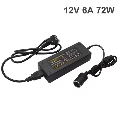 Car Power Adapter Cigarette Lighter Converter Power Convert AC to DC 110V/ 220V to 12V 6A Power Adap