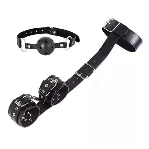 BDSM Bondage Kit Backhand Handcuffs Restraint Accessory Set Erotic Role‑Play Game for Adult Couples