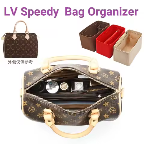 【Only Sale Inner Bag】Bag Organizer Insert For LV Speedy 25 30 35 Boston Makeup Divider Shaper Protec