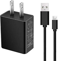 Micro Wall Charger Compatible with Samsung Galaxy Tab A 10.1 (2016), 8.0, 7.0, 9.7, Tab E, S2, Tab 4, 3, -T580/ 550/530/ 387/585/ 290/295 Tablet with 5Ft Charging Cable Cord (Black)