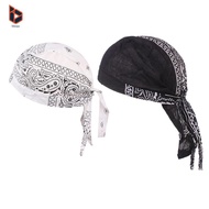 [Blesiya] 2 Pcs Men's Cotton Soft Chemo   Durag for Hair Loss Head Scarf Headwear