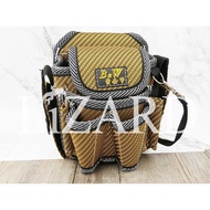 Double Cover Tool Bag Large Two Grid BW-602 Pliers Set Tape Lanyard Small Nail Waist Hydropower Cons