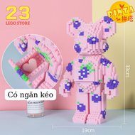Bộ đồ chơi lắp ghép lego gấu BearBrick cỡ lớn 34cm (nhiều mẫu) tặng kèm búa lắp ráp Bộ đồ chơi lắp r