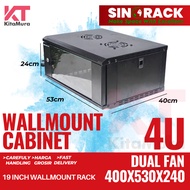Wallmount Rack 4U, Single Door Server Rack 4U K&K Wall Shelf Rack