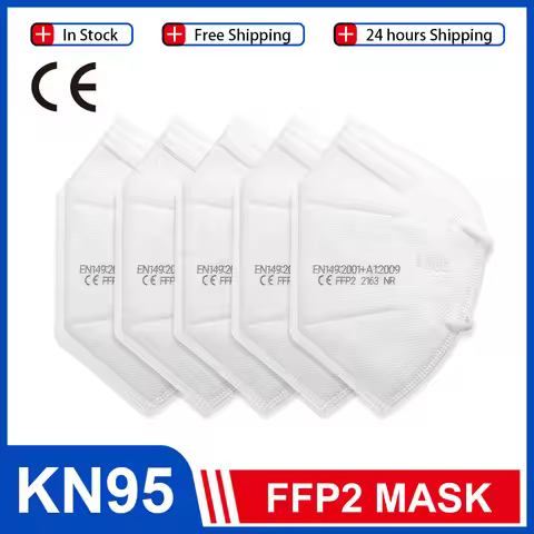 10-100 pieces KN95 face mask 5 layer filter dust port PM2.5 mascarillas FFP2 Nonwoven health Protect