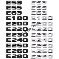 Modified Digital Alphabet Black and Silver E53 E55 E63 E180 E200 E220 E230 E240 E250 E260 Metal Car 