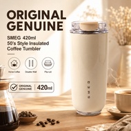 SMEG 420ml 14oz Cream White Insulated Travel Coffee Cup Original Genuine 50's Style Double Wall Vacu
