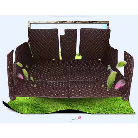 Top quality! Special car trunk mats for Peugeot 5008 7 Seats 2019 waterproof boot carpets cargo line