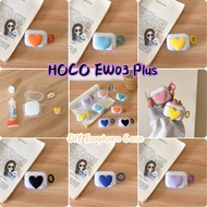 【Discount】For HOCO EW03 Plus Case Casing Soft Silicone DIY Colorful Peach Heart Earphone Case Cover 