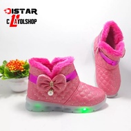 Clay Clay| Girls LED Light Boots | CNL LED Fur Boots with Beautiful Fur Kids Boots Girls