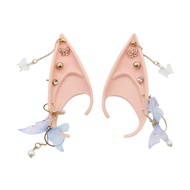 PEBLO Cosplay Tai yêu tinh Halloween Bướm rừng Hợp kim ngọc trai Tai giả Halloween Sáng tạo Bông tai