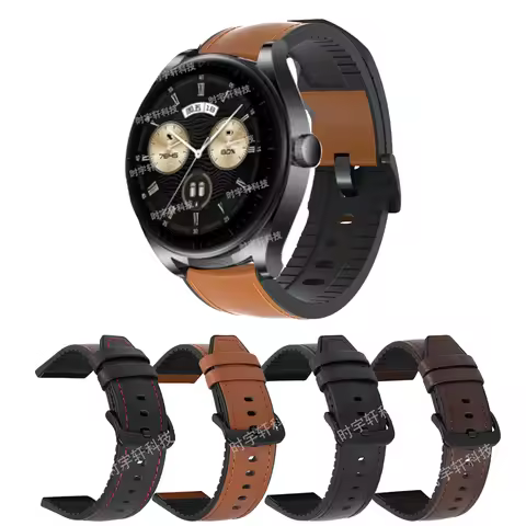 22mm Bracelet For Huawei Watch Buds Strap Leather Silicone Band For Huawei Watch 3 Pro/GT 3 46mm/GT 